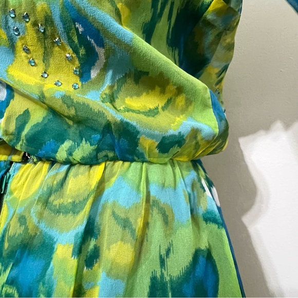 Vintage Jerry Gilden New York Chiffon Floral Dress - Picture 4 of 11